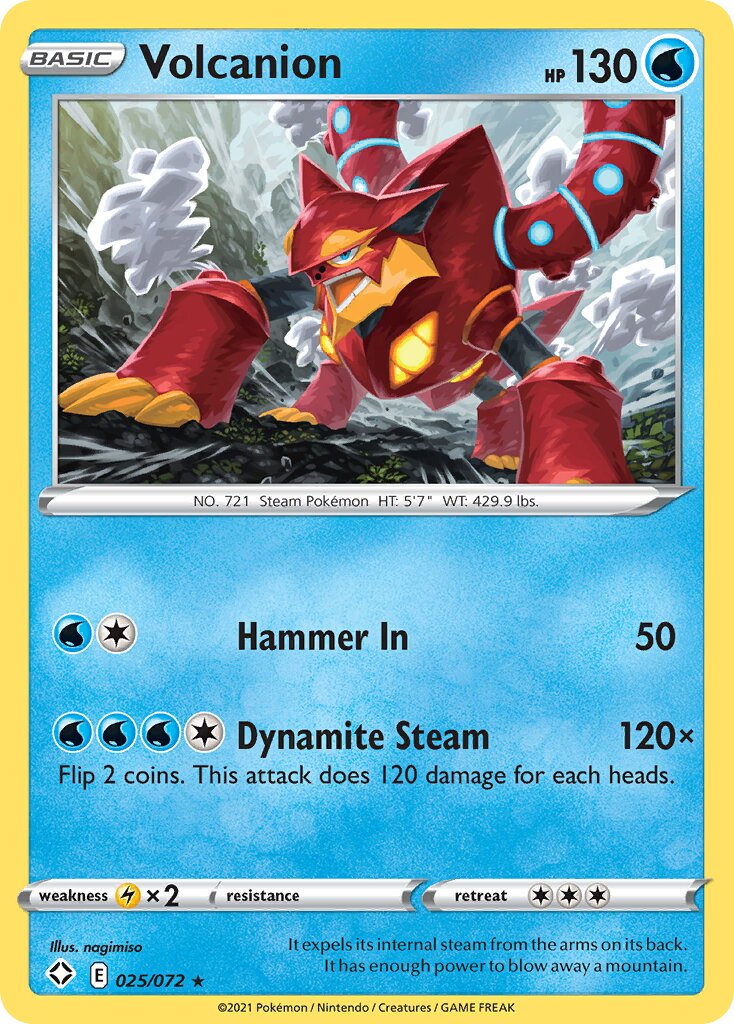 Volcanion 025/195 — Shining Fates (English Pokémon TCG card)