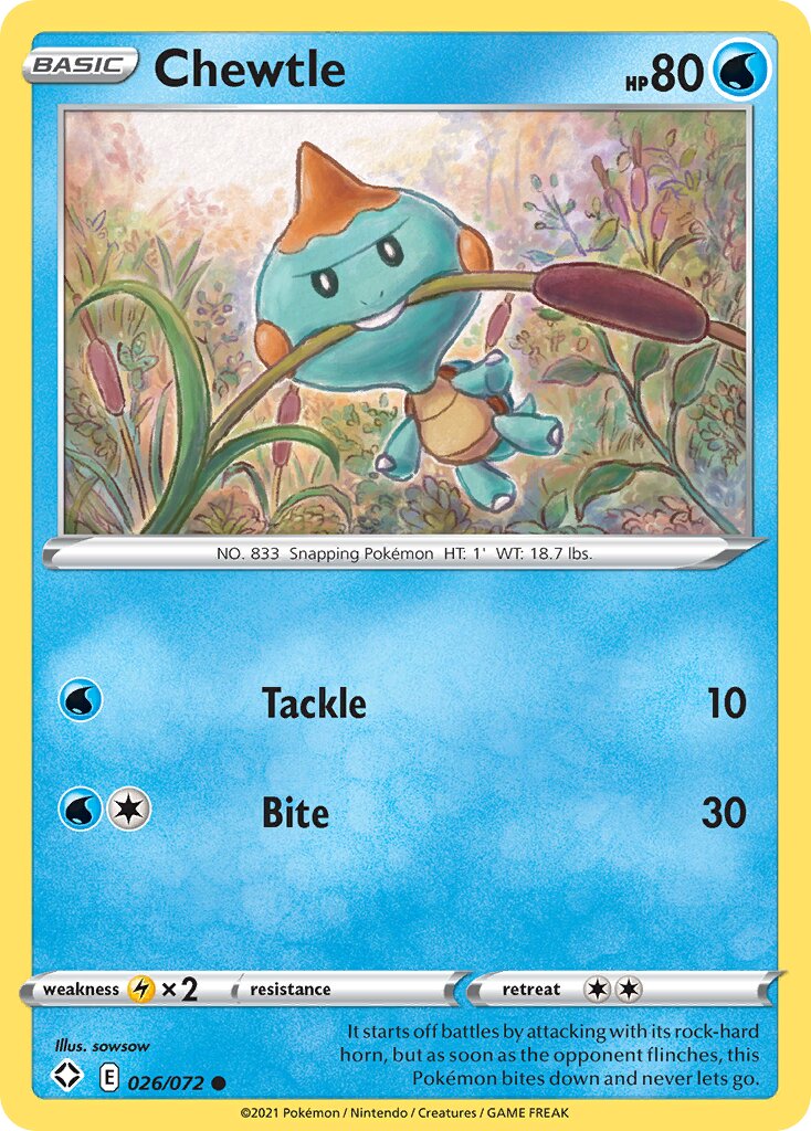 Chewtle 026/195 — Shining Fates (English Pokémon TCG card)