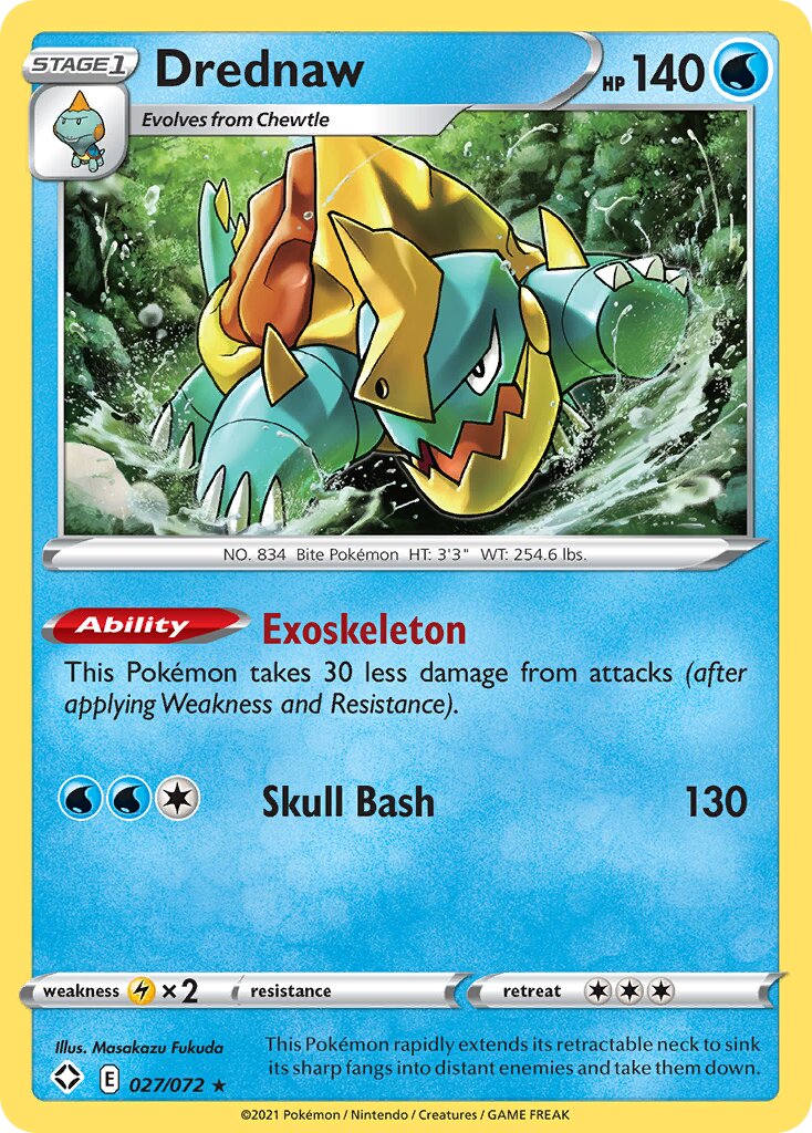 Drednaw 027/195 — Shining Fates (English Pokémon TCG card)