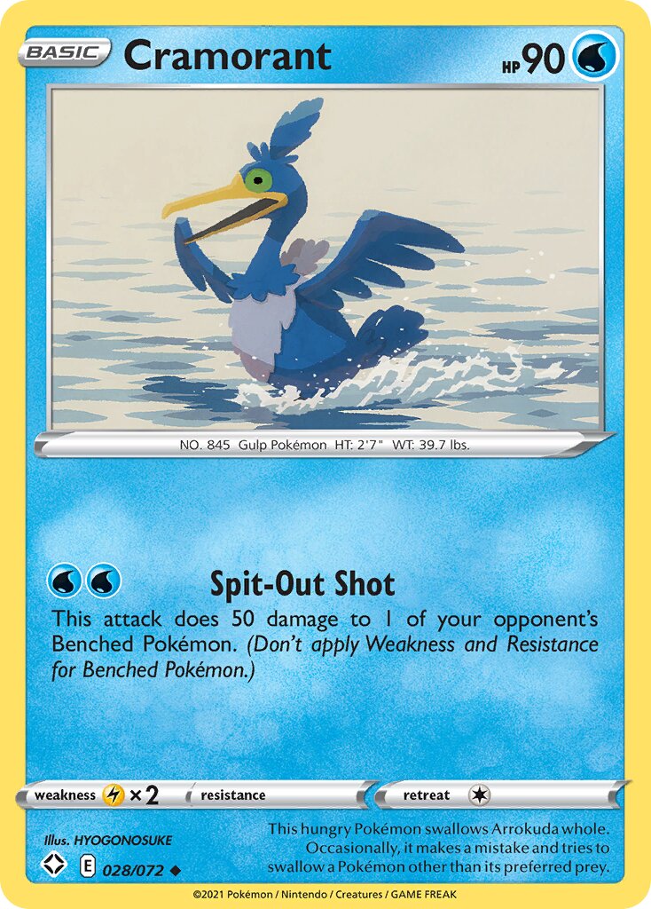 Cramorant 028/195 — Shining Fates (English Pokémon TCG card)