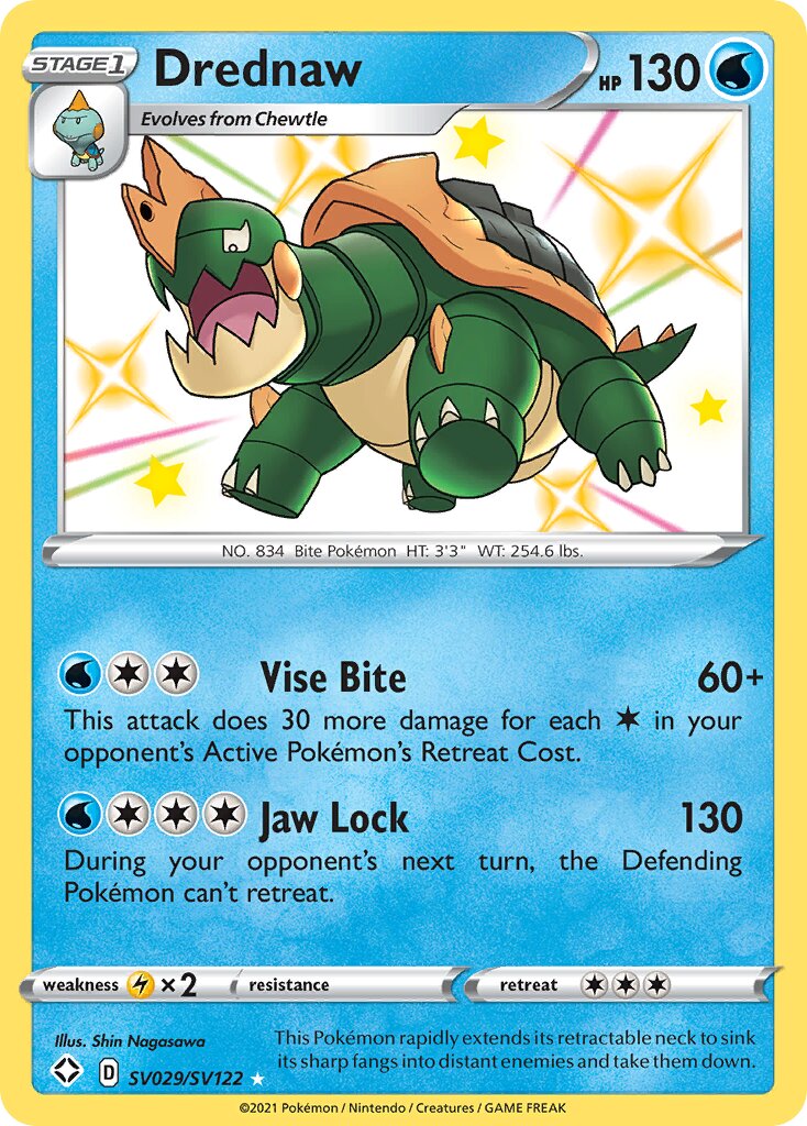 Drednaw SV029/SV122 — Shining Fates (English Pokémon TCG card)