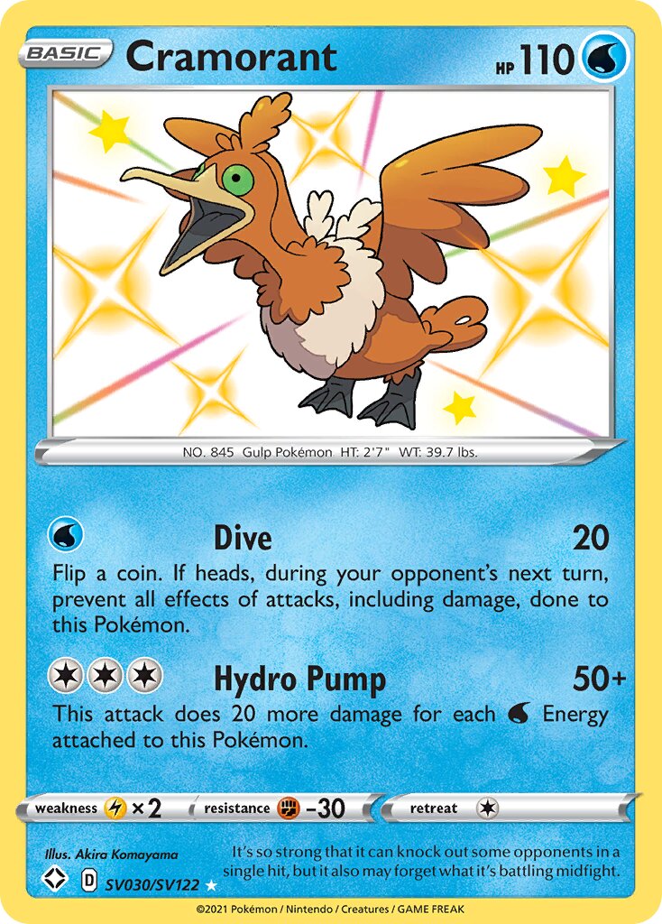 Cramorant SV030/SV122 — Shining Fates (English Pokémon TCG card)