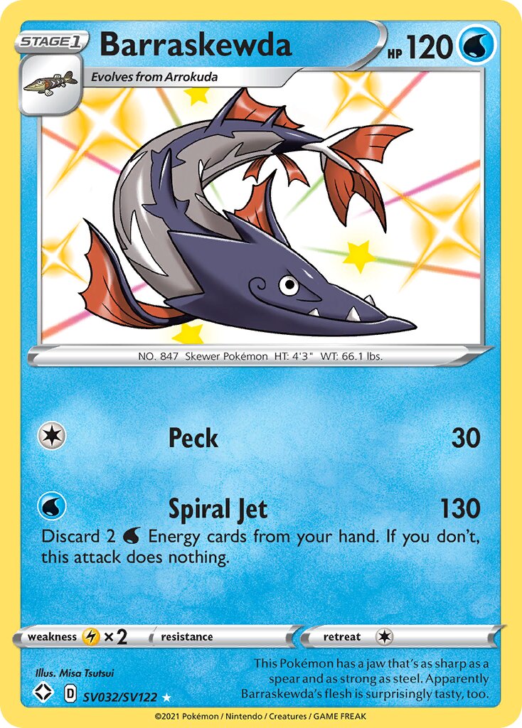 Barraskewda SV032/SV122 — Shining Fates (English Pokémon TCG card)