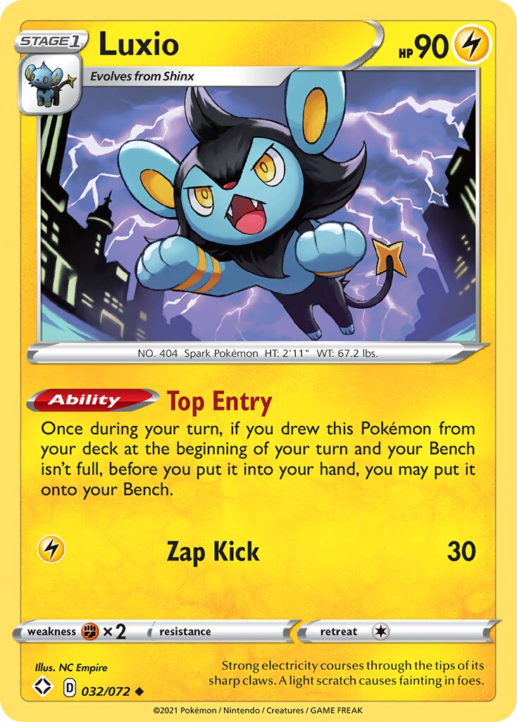 Luxio 032/195 — Shining Fates (English Pokémon TCG card)