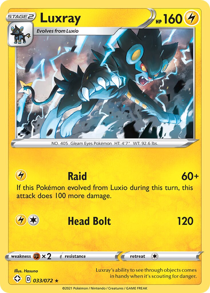 Luxray 033/195 — Shining Fates (English Pokémon TCG card)