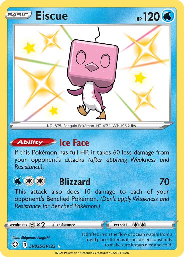 Eiscue SV035/SV122 — Shining Fates (English Pokémon TCG card)