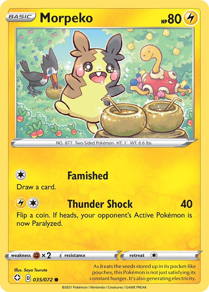Morpeko 035/195 — Shining Fates (English Pokémon TCG card)