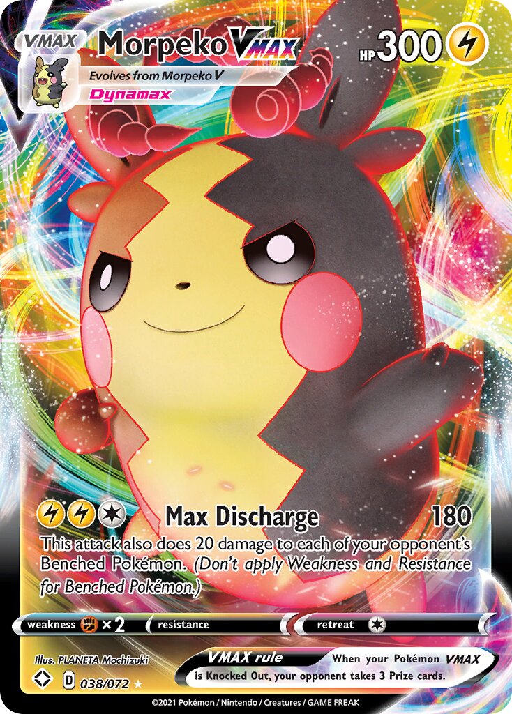 Morpeko VMAX 038/195 — Shining Fates (English Pokémon TCG card)