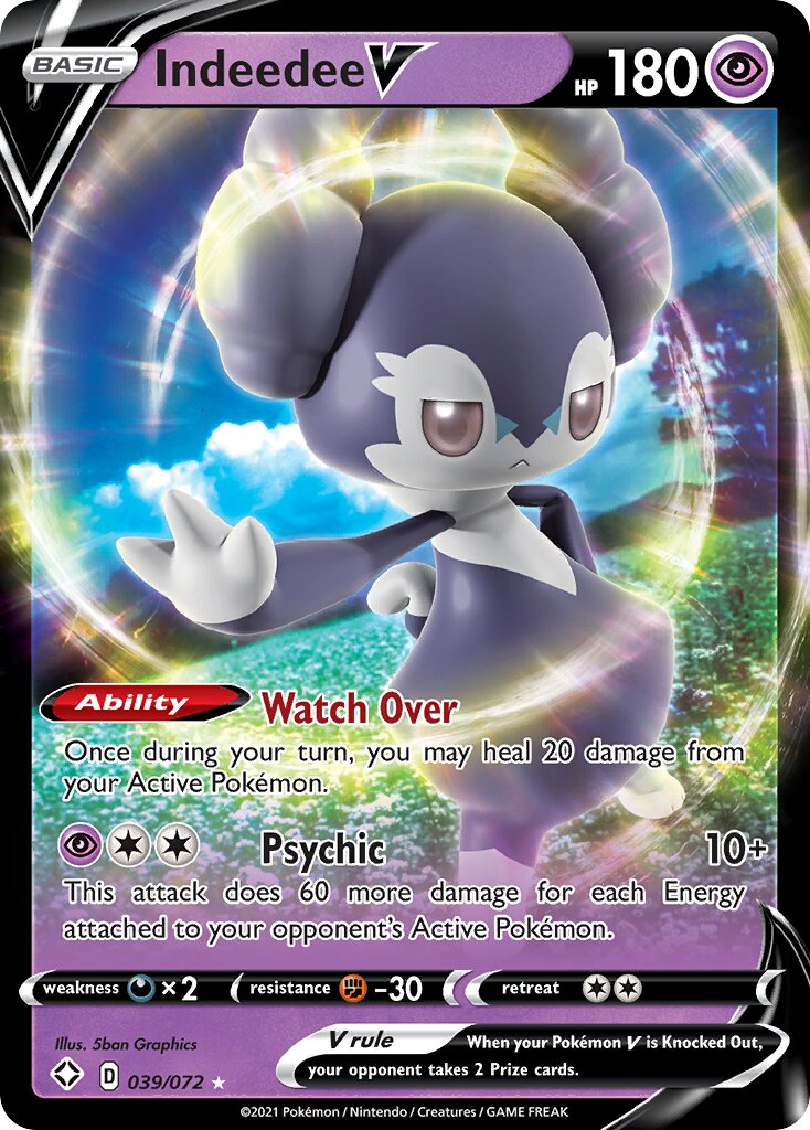 Indeedee V 039/195 — Shining Fates (English Pokémon TCG card)