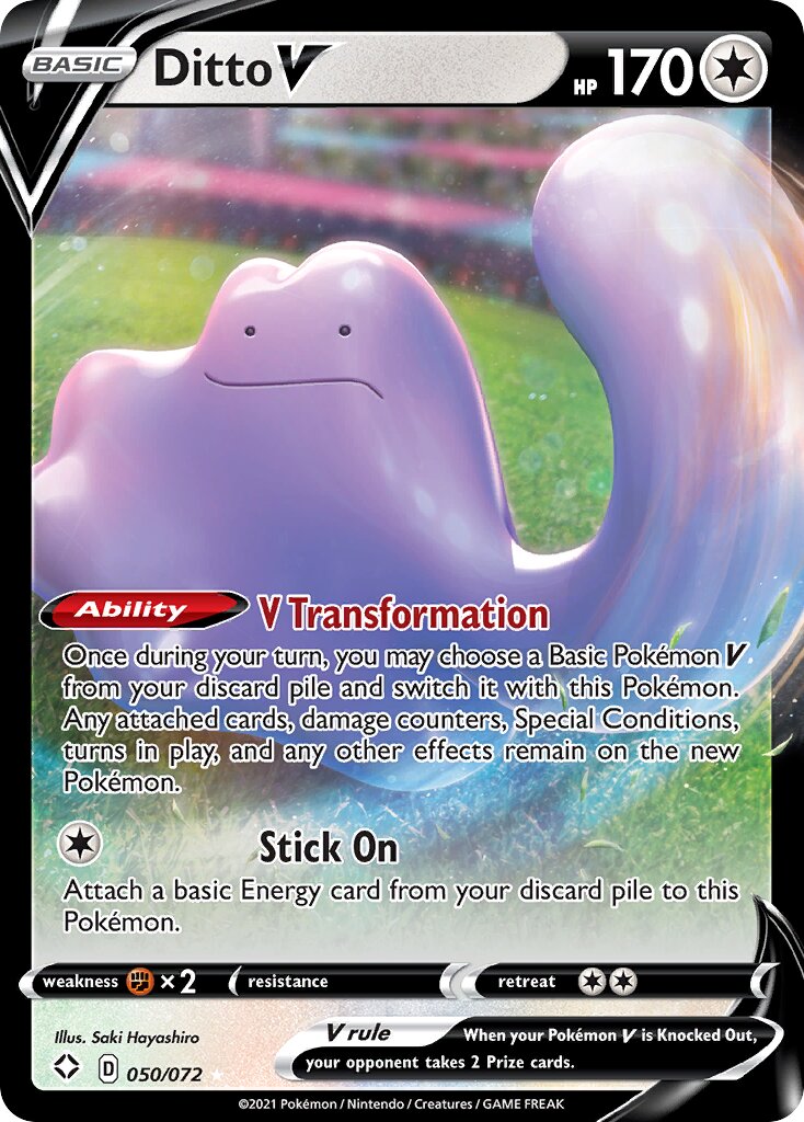 Ditto V 050/195 — Shining Fates (English Pokémon TCG card)