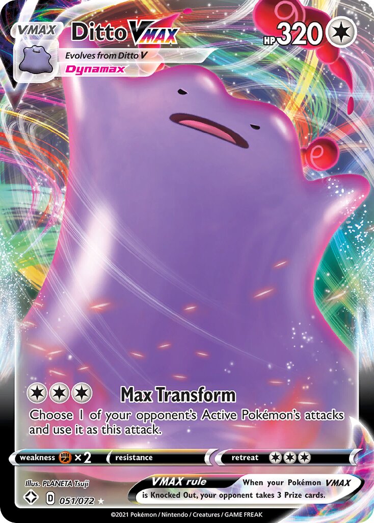 Ditto VMAX 051/195 — Shining Fates (English Pokémon TCG card)