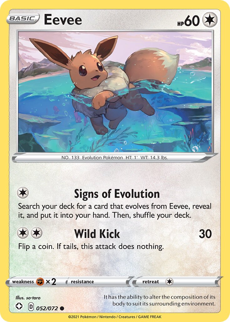 Eevee 052/195 — Shining Fates (English Pokémon TCG card)