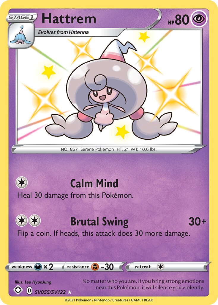Hattrem SV055/SV122 — Shining Fates (English Pokémon TCG card)