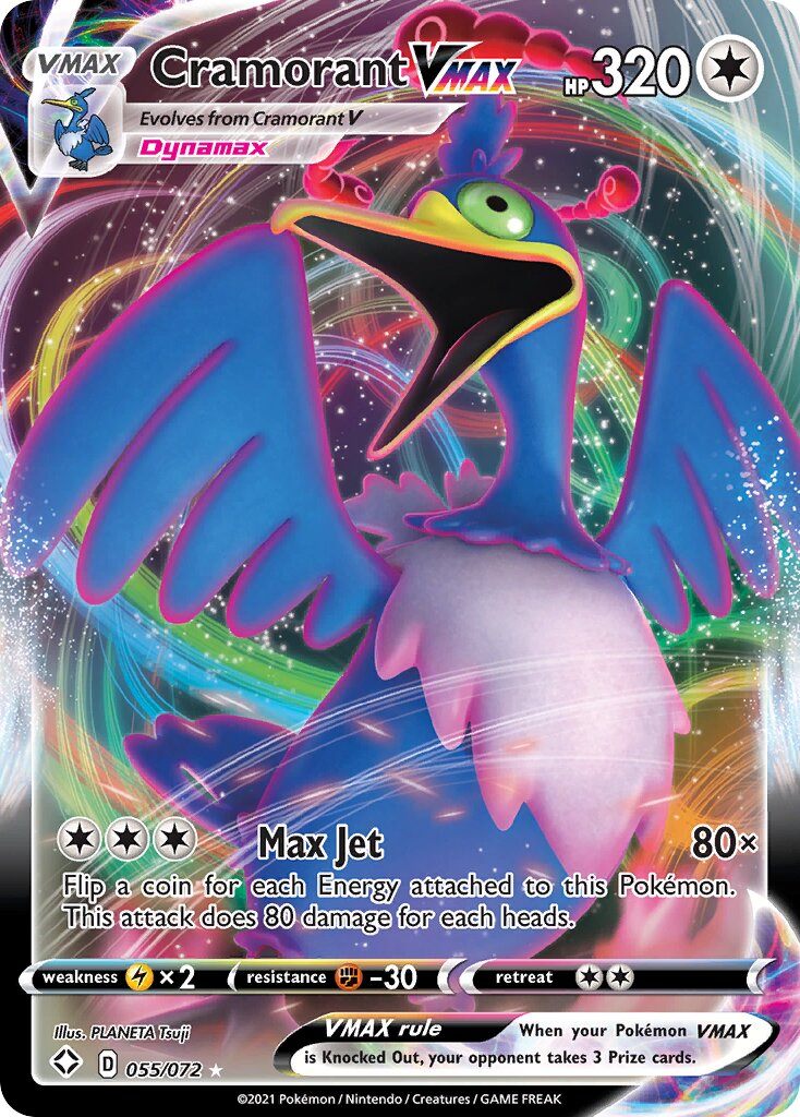 Cramorant VMAX 055/195 — Shining Fates (English Pokémon TCG card)