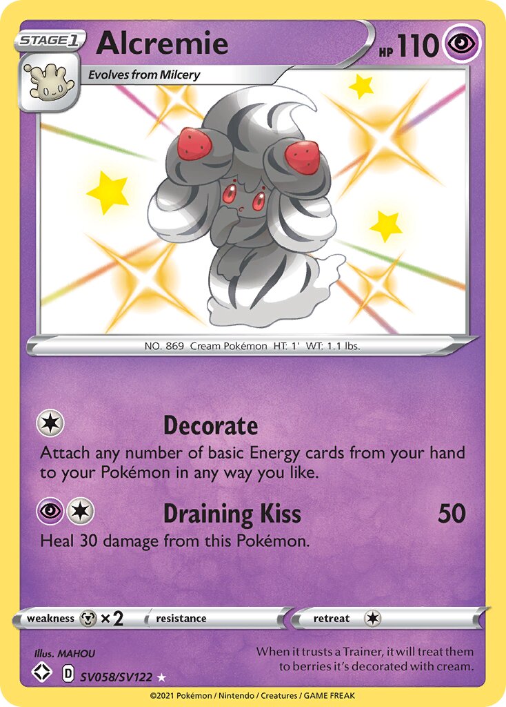 Alcremie SV058/SV122 — Shining Fates (English Pokémon TCG card)