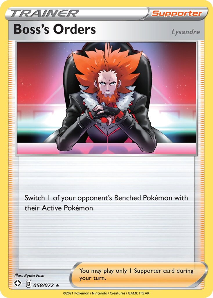 Boss's Orders 058/195 — Shining Fates (English Pokémon TCG card)