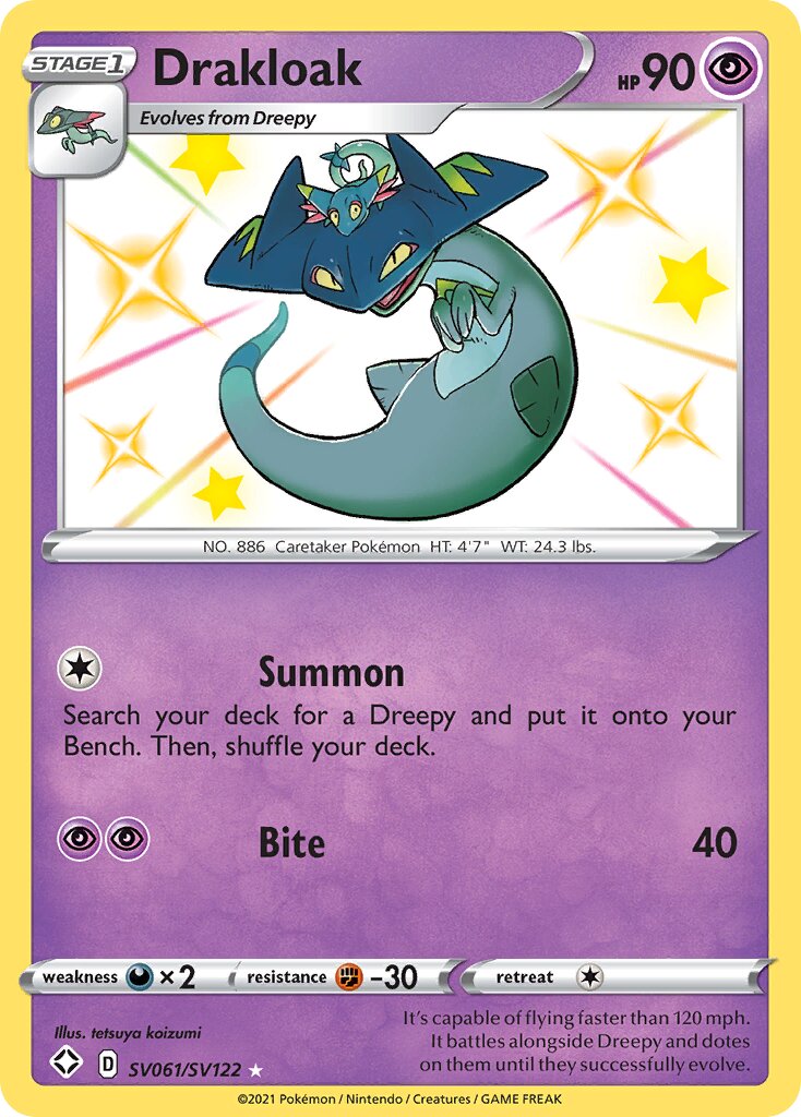 Drakloak SV061/SV122 — Shining Fates (English Pokémon TCG card)