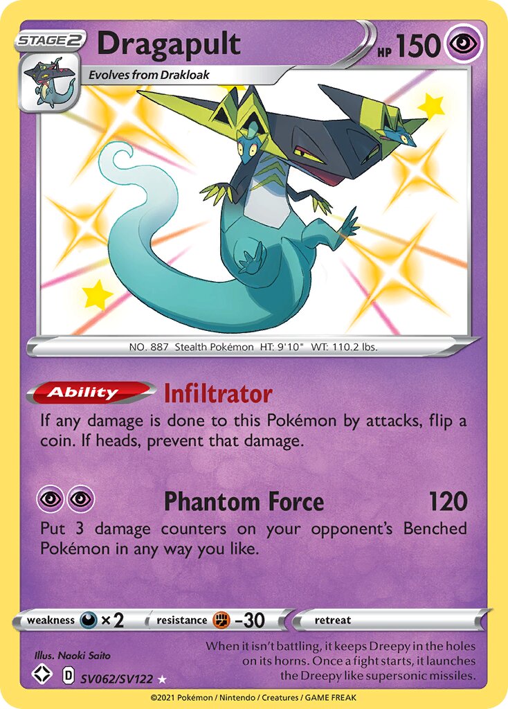Dragapult SV062/SV122 — Shining Fates (English Pokémon TCG card)