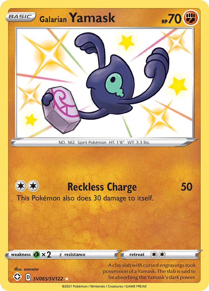 Galarian Yamask SV065/SV122 — Shining Fates (English Pokémon TCG card)