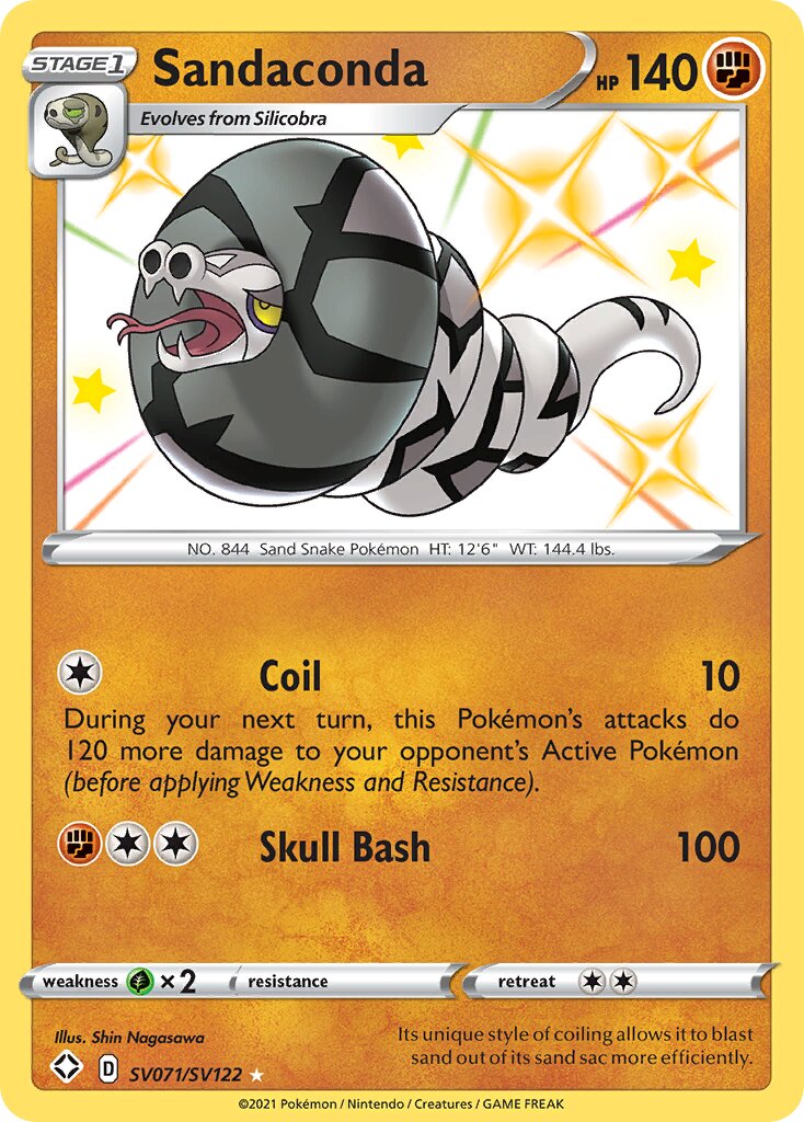 Sandaconda SV071/SV122 — Shining Fates (English Pokémon TCG card)