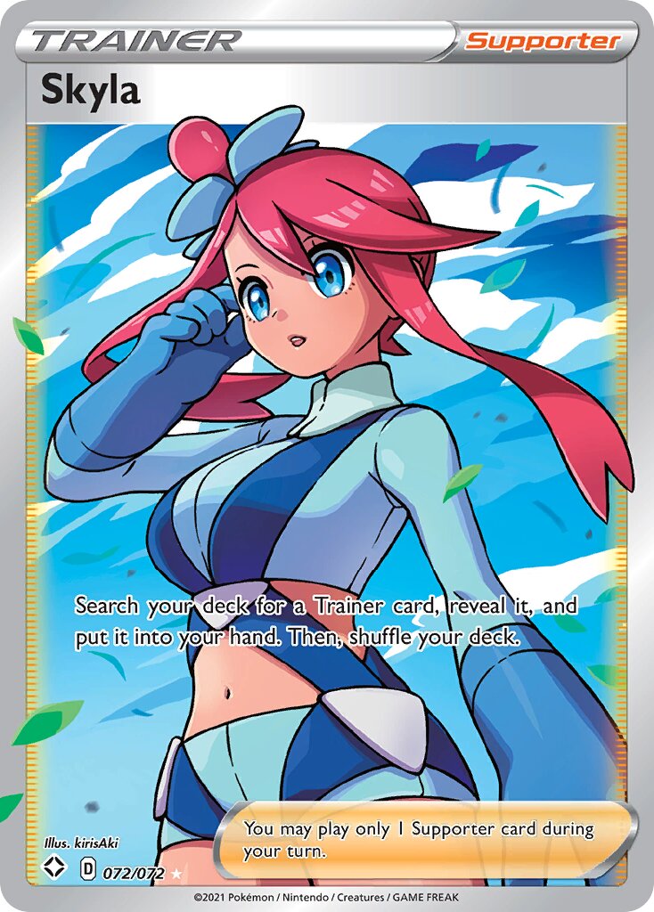 Skyla 072/195 — Shining Fates (English Pokémon TCG card)