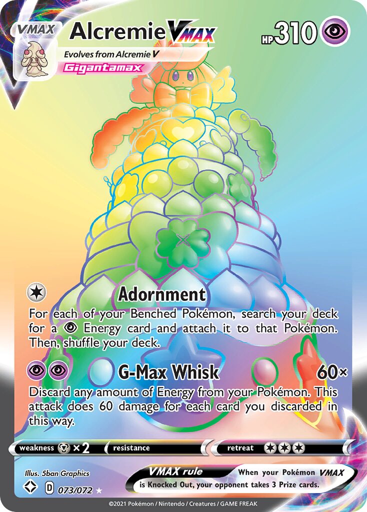 Alcremie VMAX 073/195 — Shining Fates (English Pokémon TCG card)