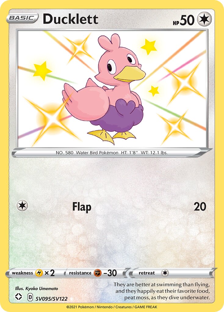 Ducklett SV095/SV122 — Shining Fates (English Pokémon TCG card)