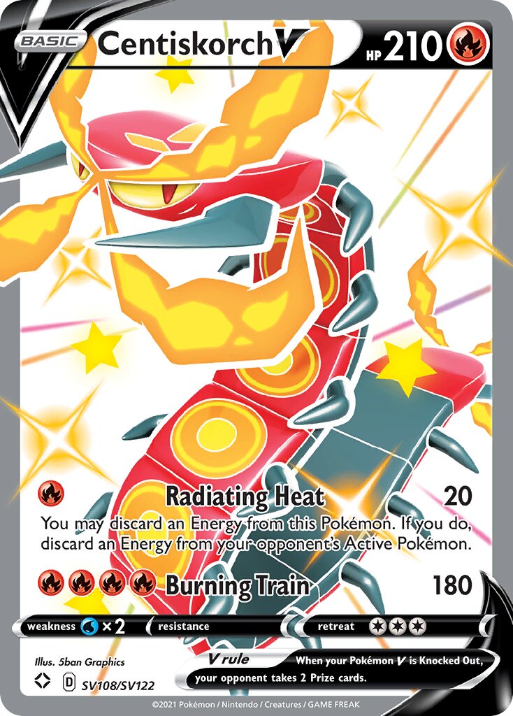 Centiskorch V SV108/SV122 — Shining Fates (English Pokémon TCG card)