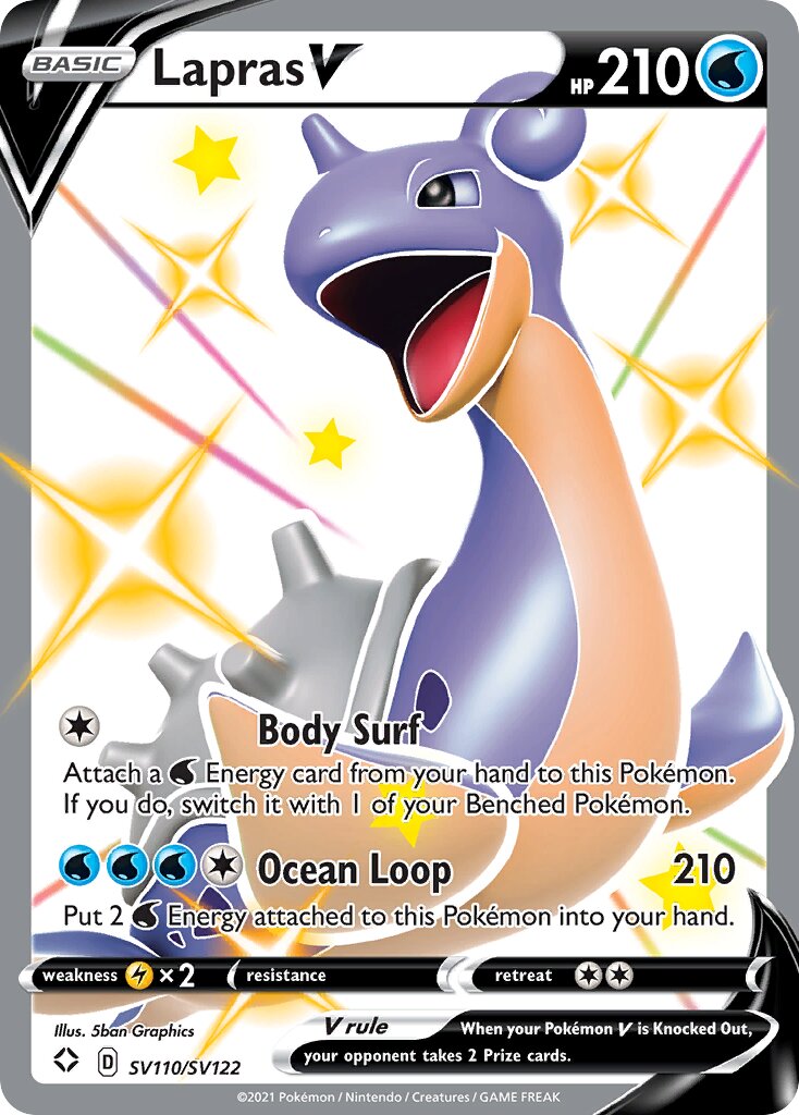 Lapras V SV110/SV122 — Shining Fates (English Pokémon TCG card)