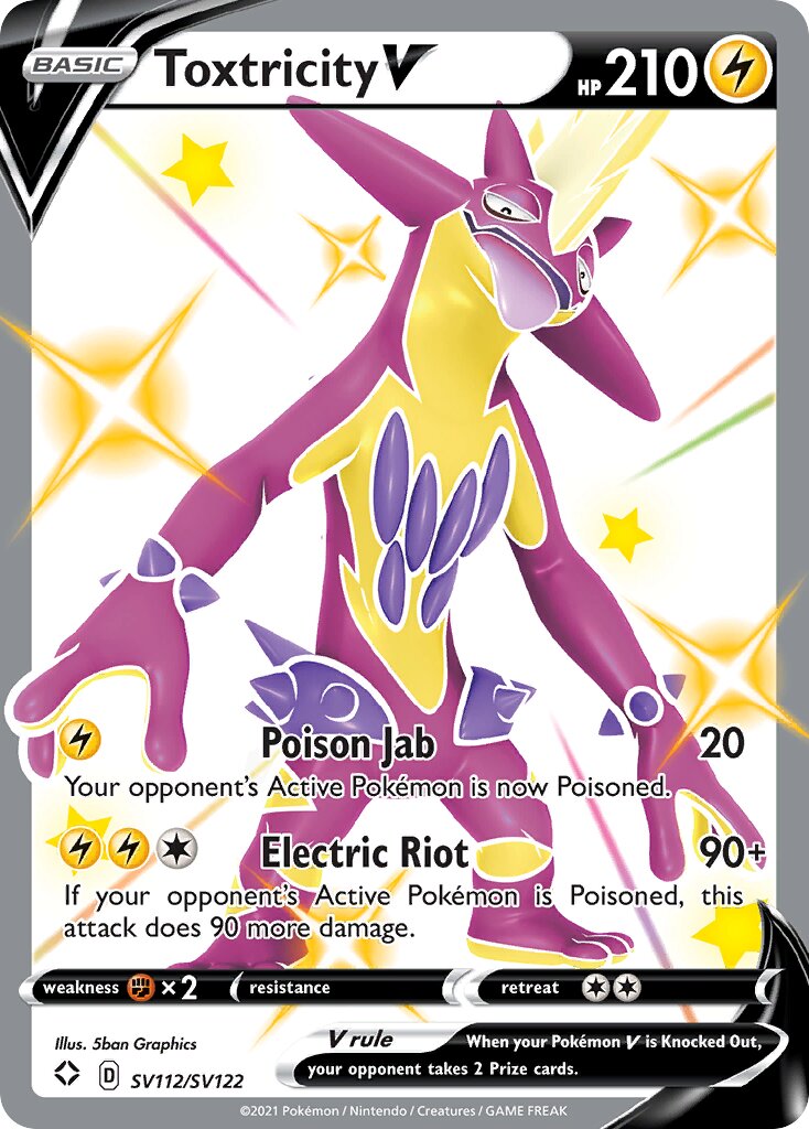 Toxtricity V SV112/SV122 — Shining Fates (English Pokémon TCG card)