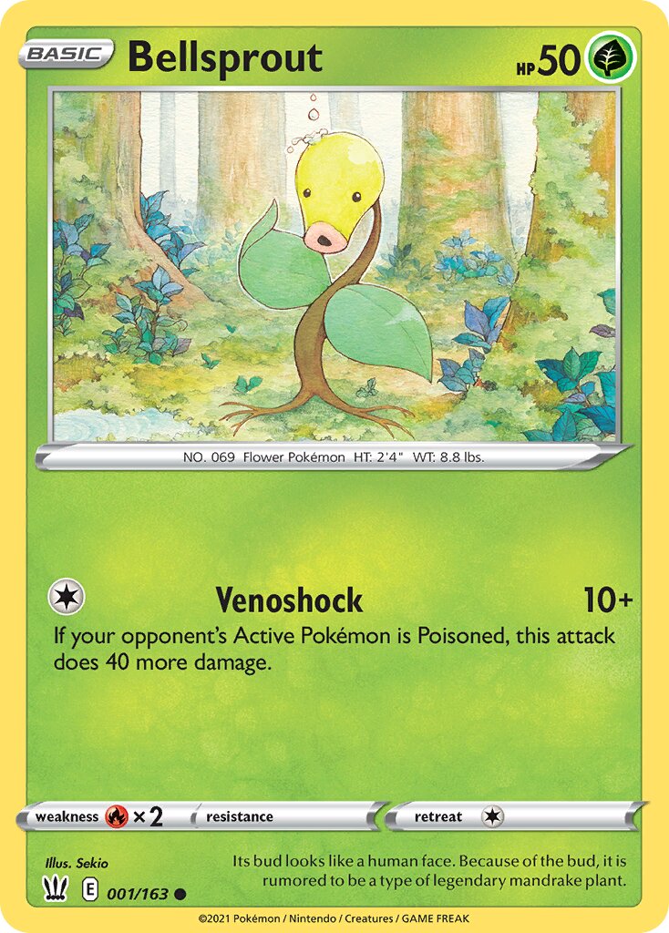 Bellsprout 001/163 — Battle Styles (English Pokémon TCG card)