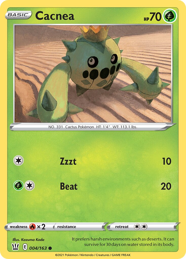 Cacnea 004/163 — Battle Styles (English Pokémon TCG card)