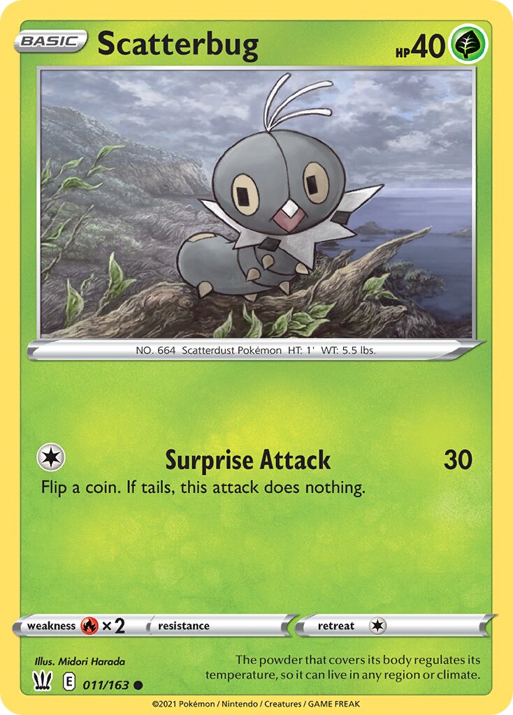 Scatterbug 011/163 — Battle Styles (English Pokémon TCG card)
