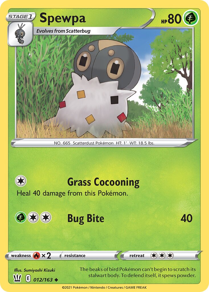 Spewpa 012/163 — Battle Styles (English Pokémon TCG card)