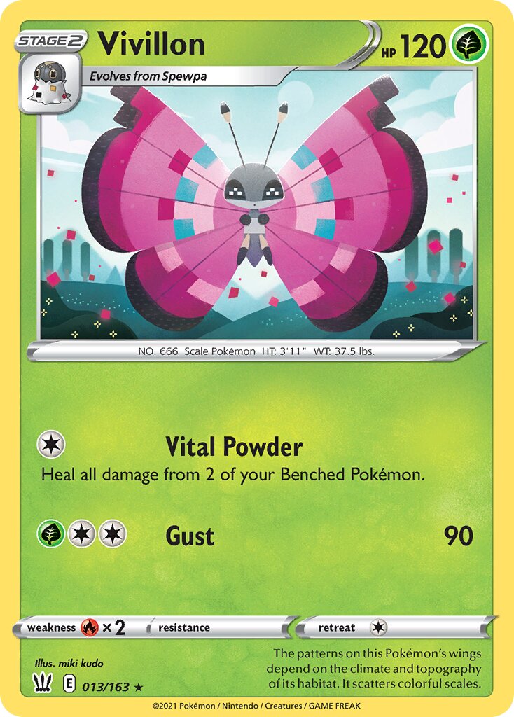 Vivillon 013/163 — Battle Styles (English Pokémon TCG card)