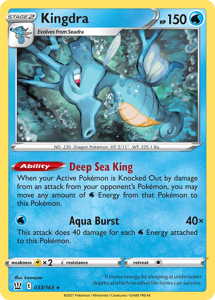 Kingdra 033/163 — Battle Styles (English Pokémon TCG card)
