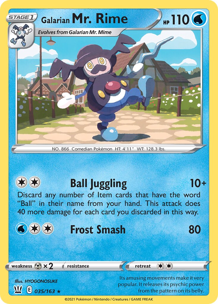 Galarian Mr. Rime 035/163 — Battle Styles (English Pokémon TCG card)