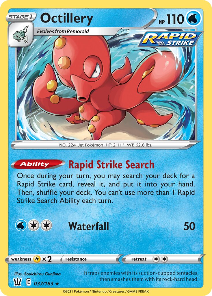 Octillery 037/163 — Battle Styles (English Pokémon TCG card)