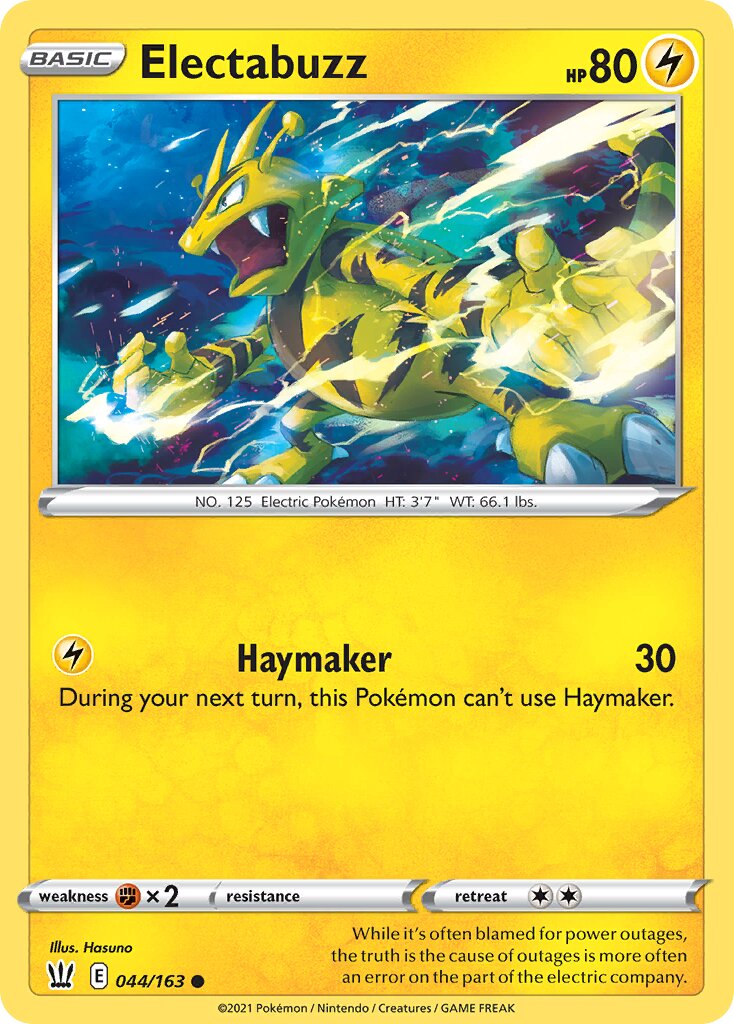 Electabuzz 044/163 — Battle Styles (English Pokémon TCG card)