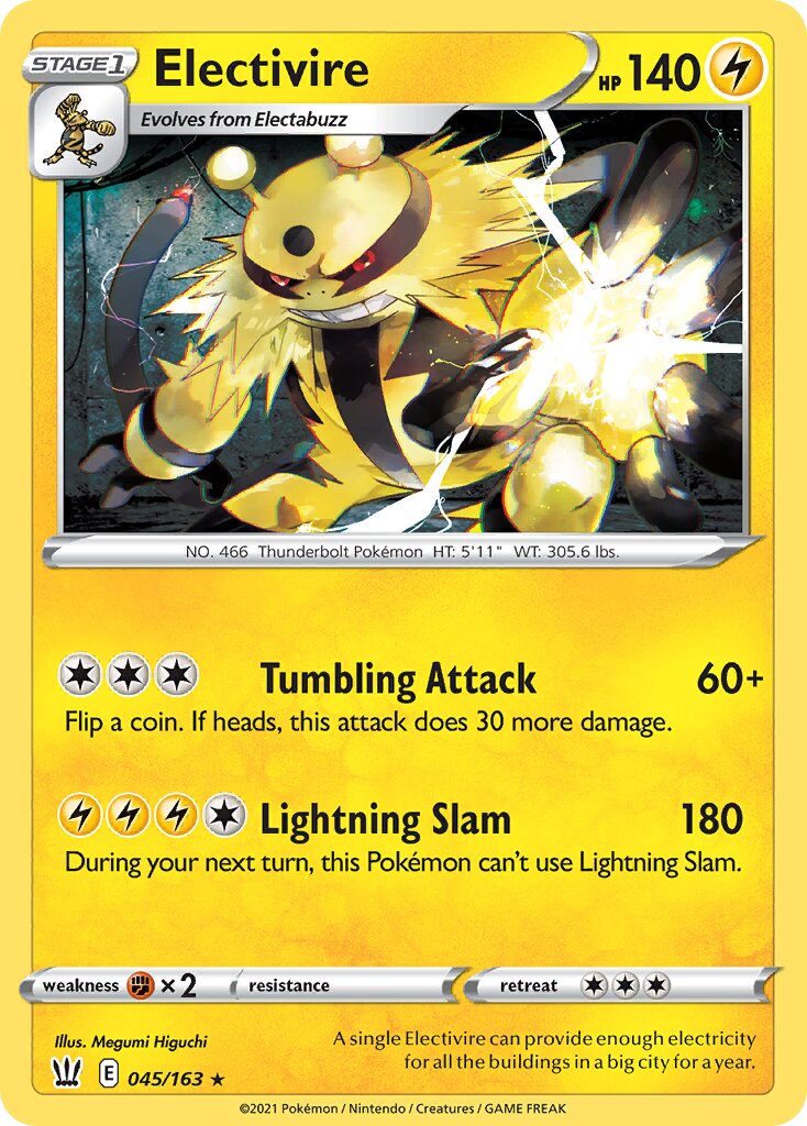 Electivire 045/163 — Battle Styles (English Pokémon TCG card)