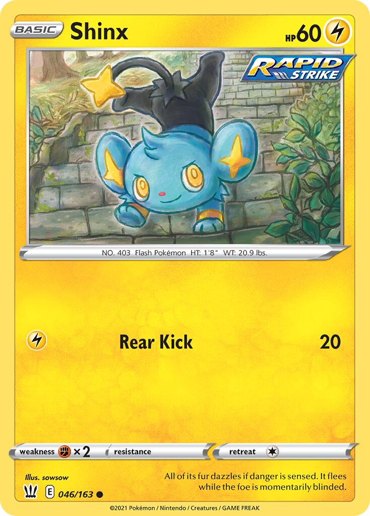 Shinx 046/163 — Battle Styles (English Pokémon TCG card)