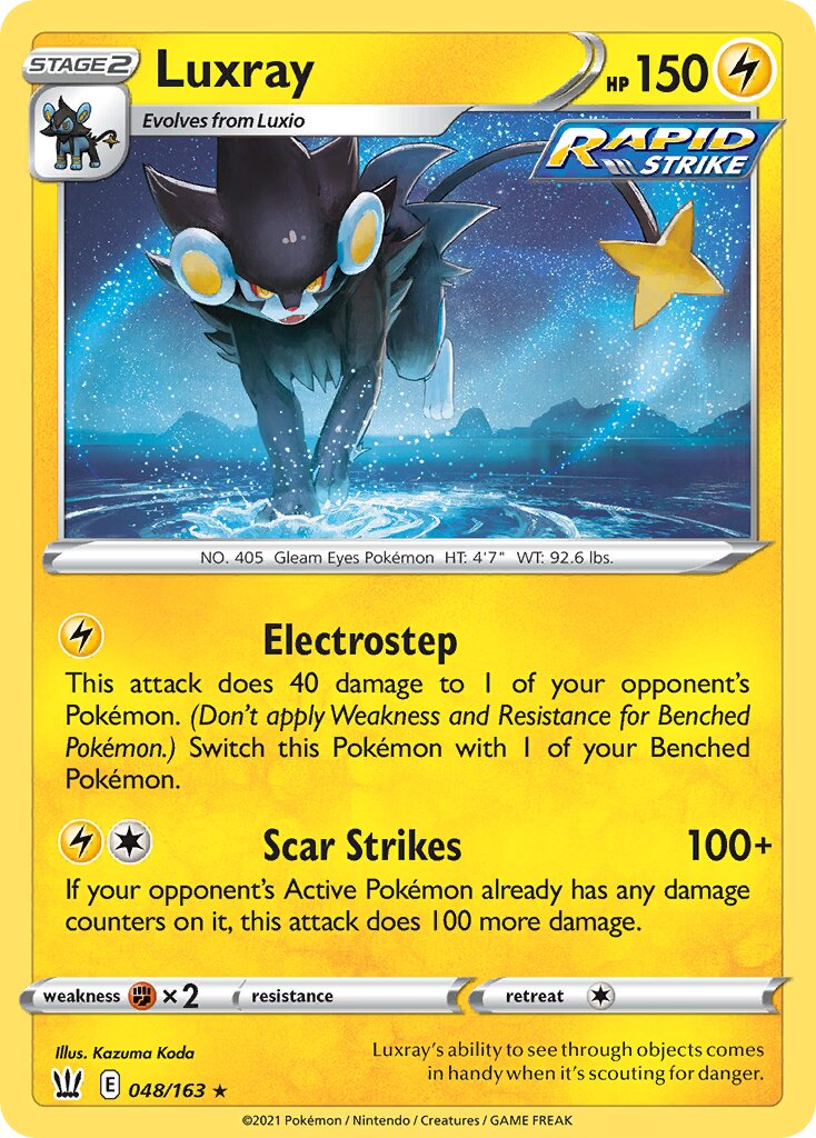Luxray 048/163 — Battle Styles (English Pokémon TCG card)