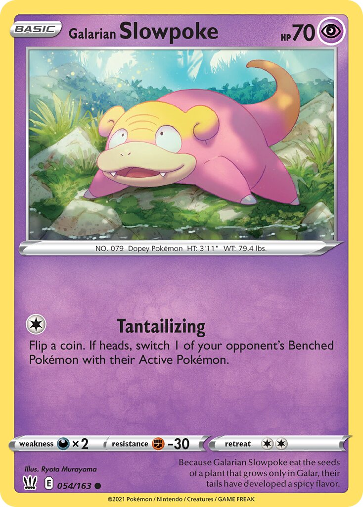 Galarian Slowpoke 054/163 — Battle Styles (English Pokémon TCG card)