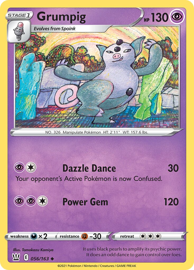 Grumpig 056/163 — Battle Styles (English Pokémon TCG card)