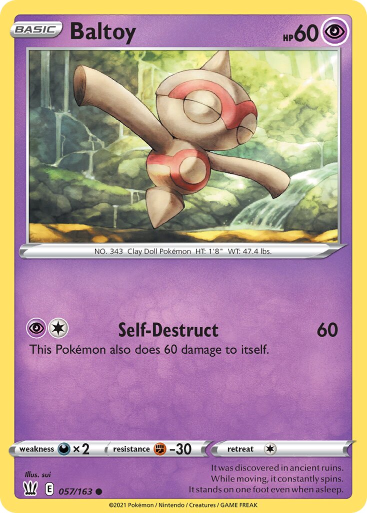 Baltoy 057/163 — Battle Styles (English Pokémon TCG card)
