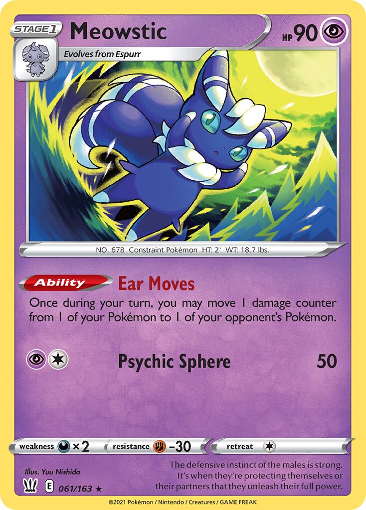 Meowstic 061/163 — Battle Styles (English Pokémon TCG card)