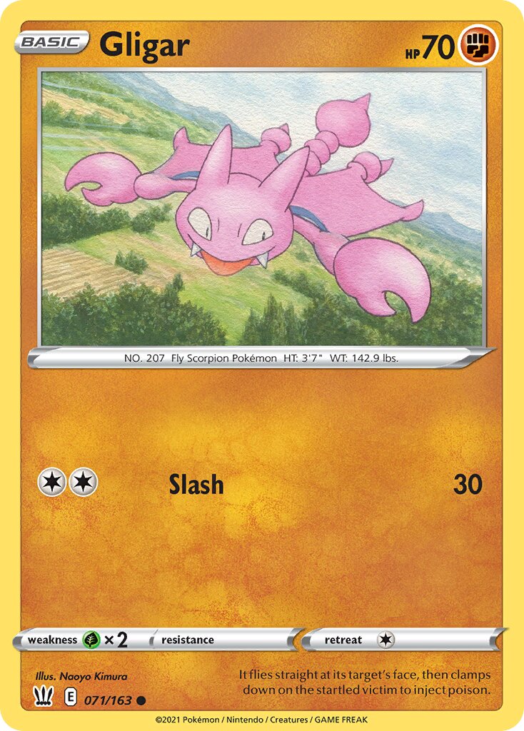 Gligar 071/163 — Battle Styles (English Pokémon TCG card)