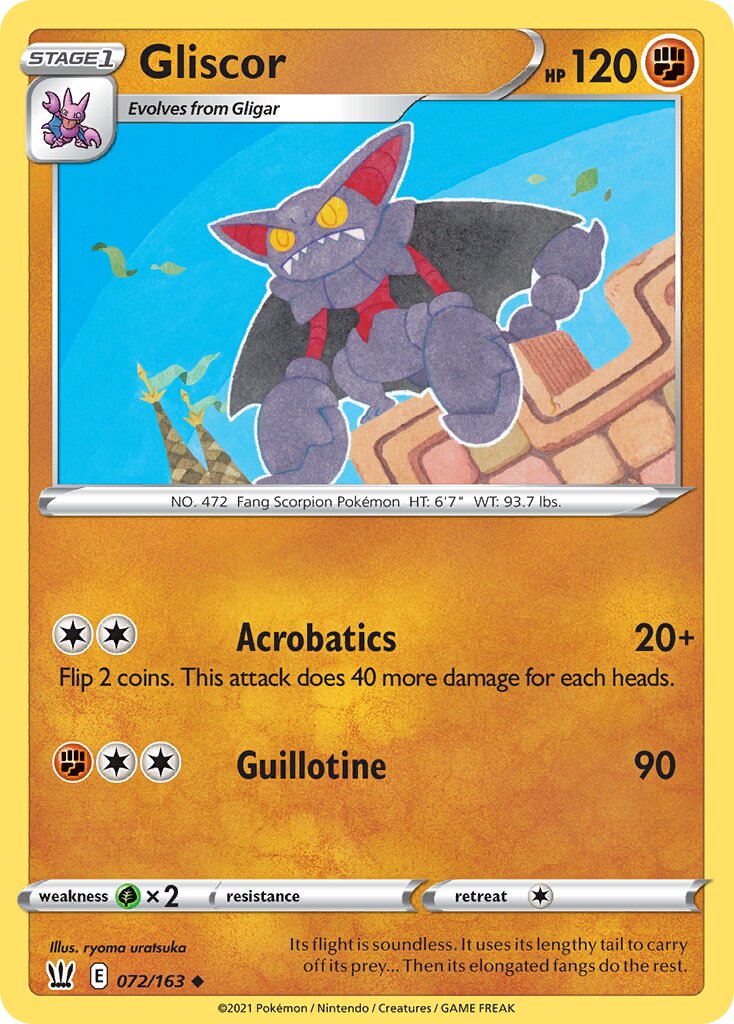 Gliscor 072/163 — Battle Styles (English Pokémon TCG card)