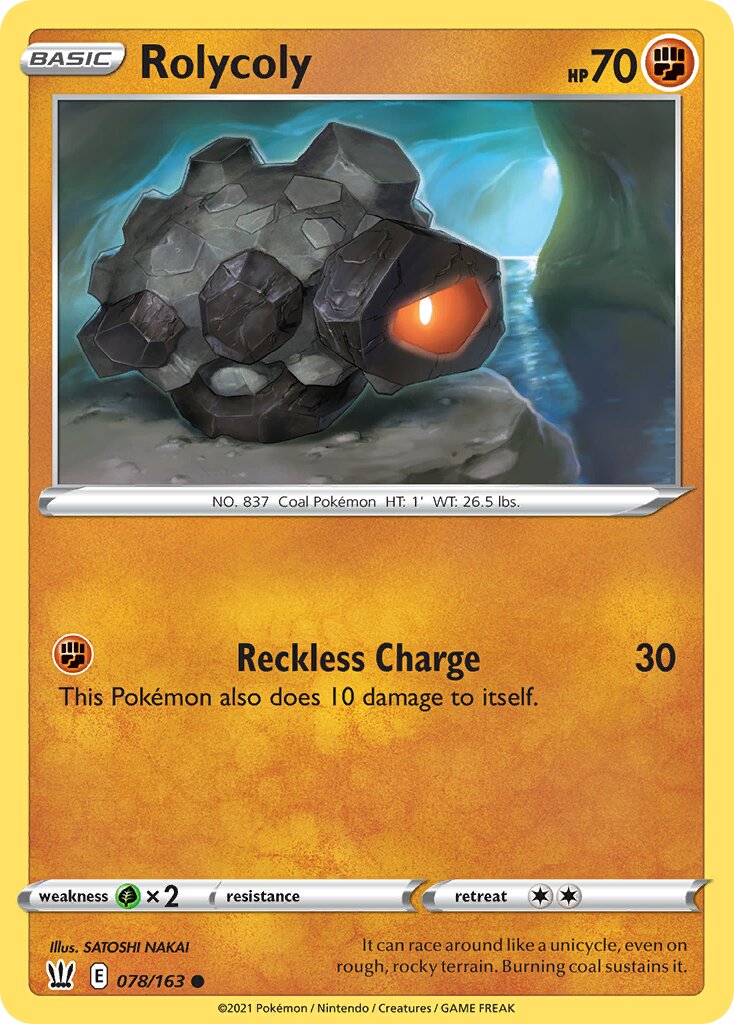 Rolycoly 078/163 — Battle Styles (English Pokémon TCG card)