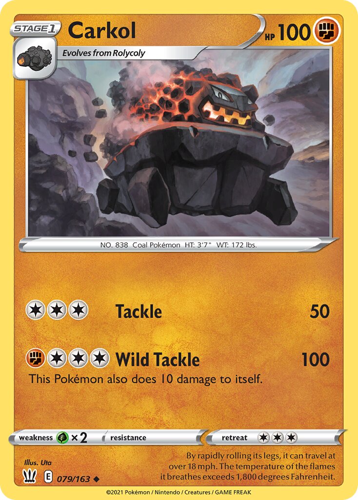 Carkol 079/163 — Battle Styles (English Pokémon TCG card)
